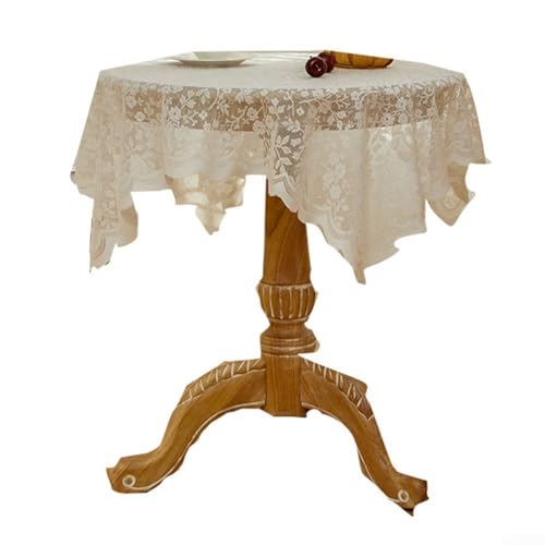 JGmotorfi Charmante Tischdecke für Wohnzimmer und Esszimmer, elegantes Spitzendesign für Zuhause (60 x 60 cm) von JGmotorfi