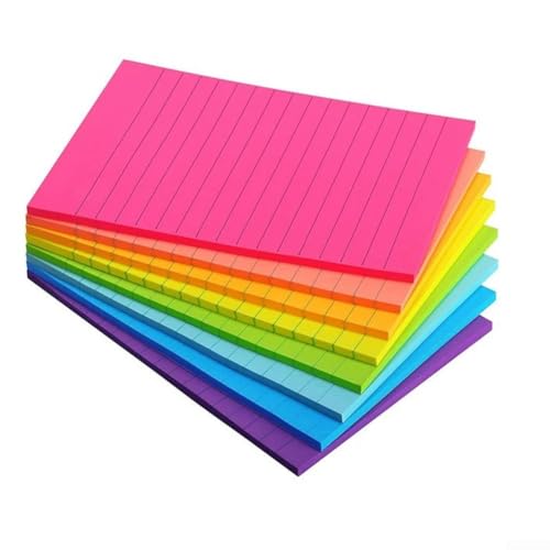 JGmotorfi Selbstklebende Notizblöcke, 8 Farben, 100 x 150 mm, 45 Blatt pro Block, Büro, Schulbedarf, bunte Haftnotizen, insgesamt 360 Blatt JGmotorfi Selbstklebende Notizblöcke, 8 Farben, 100 x 150 mm, 45 Blatt pro Block, Büro, Schulbedarf, bunte Haftnotizen, insgesamt 360 Blatt von JGmotorfi