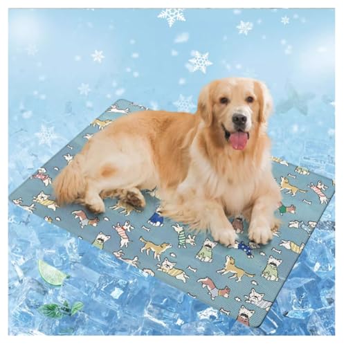 Hundekühlungsmatte Hundekühlungspad Mit Langlebig Ungiftiges Gel Haustier Cool Matte Für Hunde, Katzen, Für Kleine Medium Hunde Katzen, Sitzkissen Sofaauto Laptop Menschlich Abgekühlte P(Size:50x70cm) von JHAISMAO