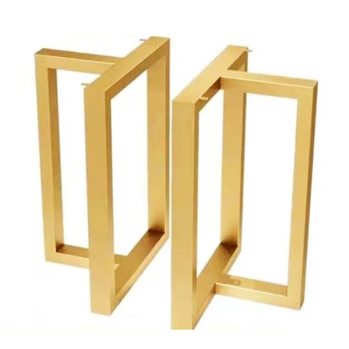 Metalltischbeine 70 Cm, Trapezförmiger Rahmen Mit Verstellbaren Füßen, Heavy Duty Gold Schreibtischbeine Gusseisen Möbelbeine DIY Industrial Bankbeine Couchtischbeine Für Wohnzimmer Und (Size:40x72cm) von JHAISMAO