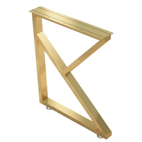 Schwerlast Tischbeine Schreibtischbeine Esstischbeine, Gold Gusseisen Metall Tischbeine, Industriell Modern DIY Möbelbein Für Schreibtisch, Bank Und Tische- Verstärkt Dreiecksform(Size:45x90cm) von JHAISMAO