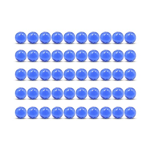 50-teiliges Quarzglasperlen-Set, Terp-Perlen, Terp-Schlürfer, Quarzperlen, künstliche Kristallkugeln, Quarz-Terp-Perlen für Schmuckherstellung, Armbänder, Halsketten, Basteln (blau) von JHJEWH