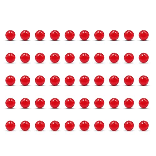 50-teiliges Quarzglasperlen-Set, Terp-Perlen, Terp-Schlürfer, Quarzperlen, künstliche Kristallkugeln, Quarz-Terp-Perlen für Schmuckherstellung, Armbänder, Halsketten, Basteln (rot) von JHJEWH