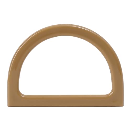 Bambus taschengriff D-förmiger, runder Taschengriff aus Bambusholz und Kunstharz for handgefertigte Handtaschen, Geldbörsenrahmen, DIY, gewebte Taschenaccessoires, modische Taschengriffe(Beige) von JHSDHYD