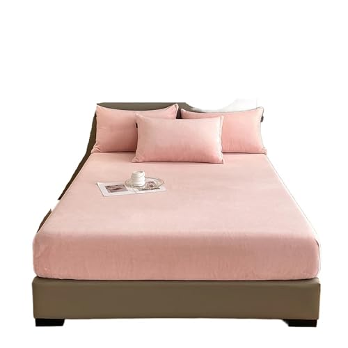 Flanell-Bettlaken, Flanell-Spannbetttuch, weich, bequem, einfarbig, Matratzenbezug, Winter, warmes Spannbetttuch, Samtstoff, Bettschutz (Farbe 6,90 x 200 x 20 cm, 1 Stück) von JHSDHYD