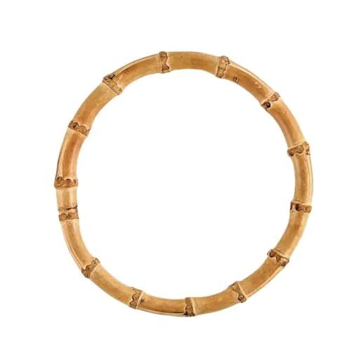 JHSDHYD Bambus taschengriff 1 Stück Bambus-Taschengriffe Mit Schnalle, DIY, Abnehmbarer Handtaschenbandgriff, Schultertaschengurt, Geschenkbox-Griff, Handgefertigtes Taschenzubehör(14cm) von JHSDHYD