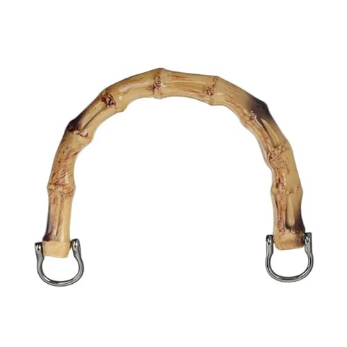 JHSDHYD Bambus taschengriff 1 Stück Bambus-Taschengriffe Mit Schnalle, DIY, Abnehmbarer Handtaschenbandgriff, Schultertaschengurt, Geschenkbox-Griff, Handgefertigtes Taschenzubehör(A-Black) von JHSDHYD