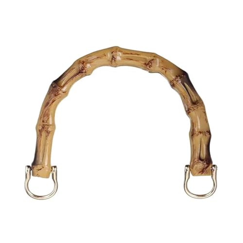 JHSDHYD Bambus taschengriff 1 Stück Bambus-Taschengriffe Mit Schnalle, DIY, Abnehmbarer Handtaschenbandgriff, Schultertaschengurt, Geschenkbox-Griff, Handgefertigtes Taschenzubehör(A-Gold) von JHSDHYD