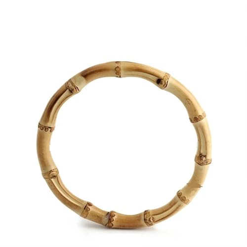 JHSDHYD Bambus taschengriff 1Pcs Bamboo Rings Bag Handles 10cm/12cm/15cm/17cm DIY Handmade Wooden Bags Closure Round Handle Purse Woven Accessories(10CM) von JHSDHYD