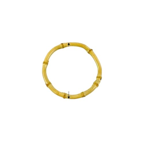 JHSDHYD Bambus taschengriff 2/4 Stück 7,5–18 cm Bambusringe Taschengriffe DIY Handarbeit Handwerk Holztaschen Verschluss Rundgriff Geldbörse Gewebtes Zubehör(LightYellow-7.5cm,4Pcs) von JHSDHYD