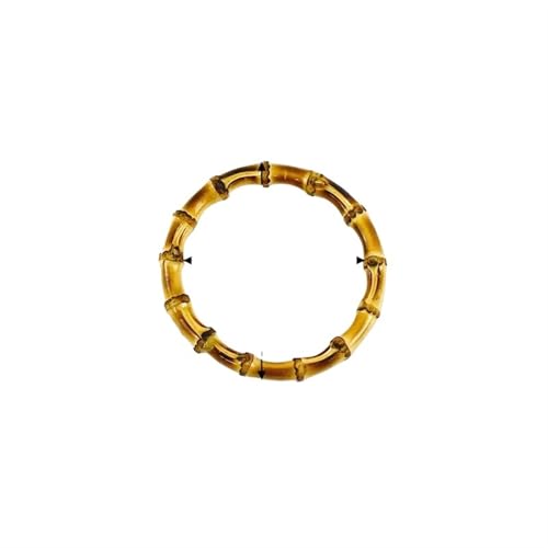 JHSDHYD Bambus taschengriff 2/4 Stück 7,5–18 cm Bambusringe Taschengriffe DIY Handarbeit Handwerk Holztaschen Verschluss Rundgriff Geldbörse Gewebtes Zubehör(MidYellow-7.5cm,2Pcs) von JHSDHYD