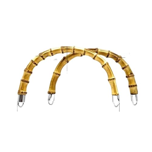JHSDHYD Bambus taschengriff Bambusgriffe, Geldbeutelgriffe, Handtaschengriff Zur Taschenherstellung, Ersatz for Geldbeutelgriffe, U-Form, EIN Paar Pro Partie, 15,5 cm.(J Length 17.5cm,Bronze Buckle) von JHSDHYD
