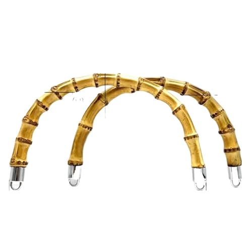 JHSDHYD Bambus taschengriff Bambusgriffe, Geldbeutelgriffe, Handtaschengriff Zur Taschenherstellung, Ersatz for Geldbeutelgriffe, U-Form, EIN Paar Pro Partie, 15,5 cm.(K Length 17.5cm,Bronze Buckle) von JHSDHYD