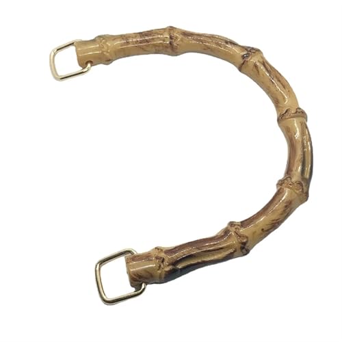 JHSDHYD Bambus taschengriff DIY Taschenzubehör-Griff mit Schnalle, Bambus-Geldbörsengriffe, Handtaschenbandgriff, Schultertaschengurt, Bambus-Taschengriffe.(10cm) von JHSDHYD