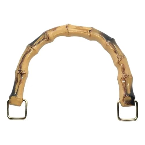 JHSDHYD Bambus taschengriff Runde Bambus-Taschengriffe, handgefertigt, for Handtaschen, DIY-Einkaufstasche, Taschenrahmen, Ersatzgriffe mit Schnalle, zur Herstellung von Taschenzubehör(12cm) von JHSDHYD