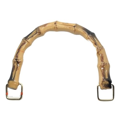 JHSDHYD Bambus taschengriff Tragegriff, gewebtes Taschenzubehör, gewebter Taschengriff, Bambusimitat-Taschengurt, Kastengriff, Plastiktaschengriff mit D-Schnalle, DIY, Schwarz(5) von JHSDHYD
