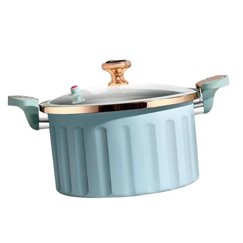 JHSDHYD Wasserfestes Klebeband 8L Cooking Pot with Lid Pressure Cooking Pot Rice Cooker Slow Cooker Pasta Noodle Pot Stew Pot for Tea Noodles Milk Soup(Blue) von JHSDHYD