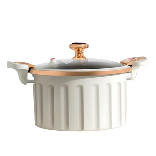 JHSDHYD Wasserfestes Klebeband 8L Cooking Pot with Lid Pressure Cooking Pot Rice Cooker Slow Cooker Pasta Noodle Pot Stew Pot for Tea Noodles Milk Soup(White) von JHSDHYD