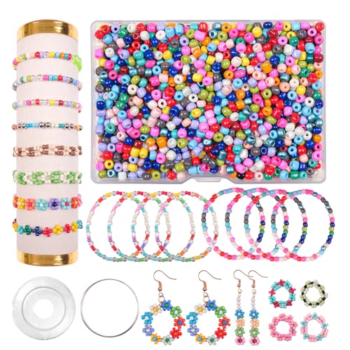 JHWELRG Perlen für Armbänder, Perlen zum Auffädeln 3mm, Armbänder Selber Machen Mit Glasperlen, Bunte Perlen für Ohrring Armband Halskette Anhänger Schmuckherstellung JHWELRG Perlen für Armbänder, Perlen zum Auffädeln 3mm, Armbänder Selber Machen Mit Glasperlen, Bunte Perlen für Ohrring Armband Halskette Anhänger Schmuckherstellung von JHWELRG
