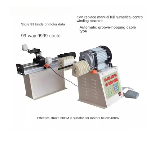 JHXHFJXZ Automatische Spulenkabel-Rückspulmaschine Spulenspulmaschine Manuelle Spulenwickelmaschine mit elektrischem Hub Breites Anwendungsspektrum(350W Set) von JHXHFJXZ
