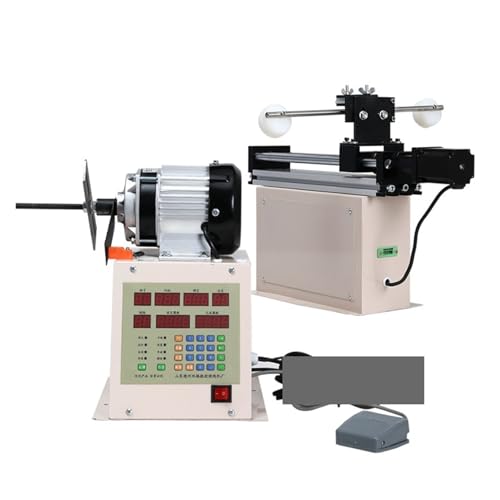 JHXHFJXZ Automatische Spulenwickelmaschine, elektrisch, programmierbar, Zählspule aus Emailledraht, Rückwärtsdrehung, Transformator mit hohem Drehmoment Breites Anwendungsspektrum(B350W) von JHXHFJXZ
