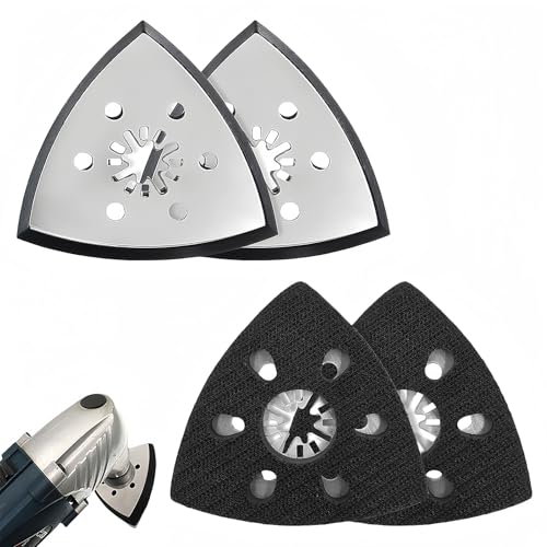 4 Stück Schleifplatte Dreieck, Fein Schleifplatte, Multitool Schleifplatter 93mm, Fein Dreieckschleifer Schleifplatte, Schleifplatte für Präzisionsarbeit an Holz, Metall, Schleifen, Entrosten und Mehr 4 Stück Schleifplatte Dreieck, Fein Schleifplatte, Multitool Schleifplatter 93mm, Fein Dreieckschleifer Schleifplatte, Schleifplatte für Präzisionsarbeit an Holz, Metall, Schleifen, Entrosten und Mehr von JHXhhthongtong