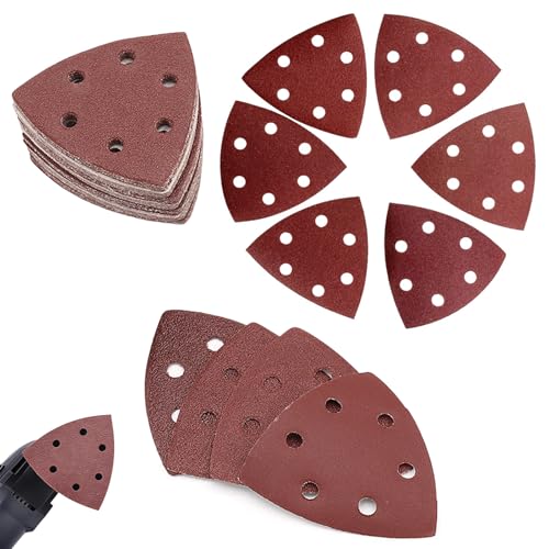 60 Stück Schleifpapier Dreieckschleifer, 90x90x90mm Schleifdreiecke, Dreieckschleifer Schleifpapier mit Klett, Gemischt Körnung 60/120/180/240/320/400, Je 10 Blatt, 6 Loch Mouse Schleifpapier 60 Stück Schleifpapier Dreieckschleifer, 90x90x90mm Schleifdreiecke, Dreieckschleifer Schleifpapier mit Klett, Gemischt Körnung 60/120/180/240/320/400, Je 10 Blatt, 6 Loch Mouse Schleifpapier von JHXhhthongtong