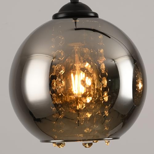 JHYPVII Rauchgrau Glas Lampenschirm E27 Lochmaß Fassung ø 20 cm Glaskugel Ersatzglas Ersatz Kugel, für Pendelleuchten JHYPVII Rauchgrau Glas Lampenschirm E27 Lochmaß Fassung ø 20 cm Glaskugel Ersatzglas Ersatz Kugel, für Pendelleuchten von JHYPVII