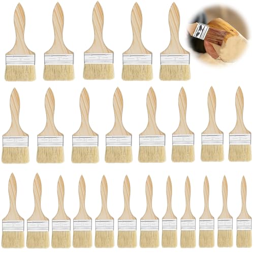30 Stück Malerpinsel, Flachpinsel, Lackpinsel für Lacke, Lackierpinsel, Pinselset Malerbedarf, Pinsel Lack, Pinsel Wandfarbe, Maler Pinsel, für Farbe Ölmalerei Flecken 25mm 38mm 50mm 62mm 75mm Breite von JHZXing