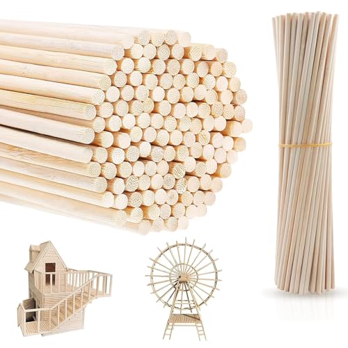 Holzstäbchen Rund 150 Stück, 300 x 4 mm Bambusstäbe zum Basteln Lange Rundhölzer Bambusstäbe Holzstab, Rundstäbe Holzstäbchen für DIY Arts Craft Basteln Dekoration Holzstäbchen Rund 150 Stück, 300 x 4 mm Bambusstäbe zum Basteln Lange Rundhölzer Bambusstäbe Holzstab, Rundstäbe Holzstäbchen für DIY Arts Craft Basteln Dekoration von JIAAXYC