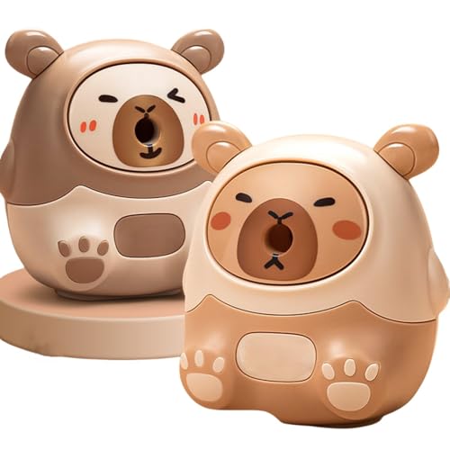 Capybara Bleistiftspitzer, Süßer Bleistiftspitzer, Bleistiftschärfer für Kinder, Cartoon Design Handheld Schärfwerkzeug, Capybara Förmiger mit Behälter für Schüler (1SET) von JIABAOZ
