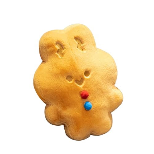 JIABAOZ Weihnachtskissen Lebkuchenmann Plüschkissen in Lebkuchenmann Elch Alter Mann Plüschpuppe Puppe Geschenk - Lebkuchenmann 45cm (30CM,Kaninchen) von JIABAOZ
