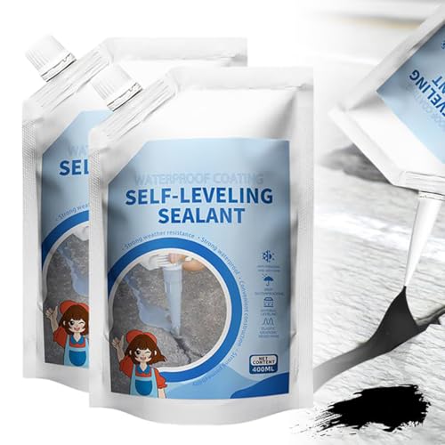 Wasserdicht Beschichtungsmittel, Betondichtkleber, Hochleistungskleber zur Rissreparatur in Beton, Kleber zur Rissreparatur, Selbstnivellierendes Dichtmittel (Black) von JIABAOZ