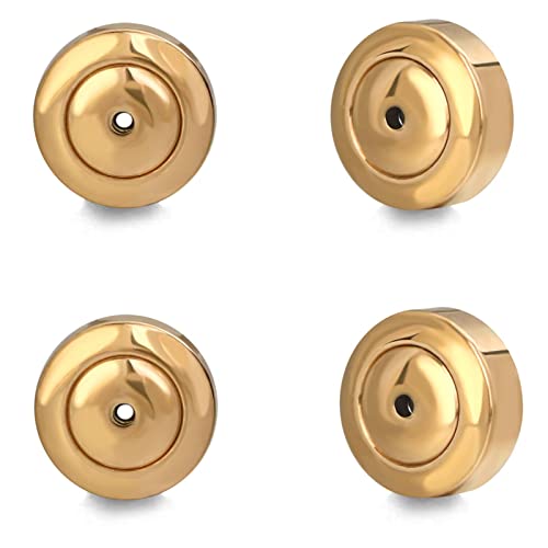 Goldene Ohrring-Verschlüsse, große Ohrring-Verschlüsse, 18 Karat Gold, Ersatz für hängende Ohren, schwere Ohrringe, Ohrstecker und Diamanten, Ohrringheber, 4 Stück von JIACHARMED