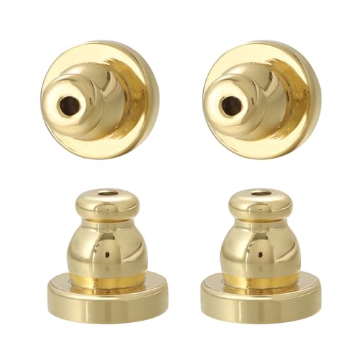 JIACHARMED Ohrring-Verschlüsse für Ohrstecker, für schwere Ohrringe, kleine Verriegelung, Ohrring-Verschlüsse, Ersatz, 4 Stück, sichere bequeme Stopper, goldfarben JIACHARMED Ohrring-Verschlüsse für Ohrstecker, für schwere Ohrringe, kleine Verriegelung, Ohrring-Verschlüsse, Ersatz, 4 Stück, sichere bequeme Stopper, goldfarben von JIACHARMED