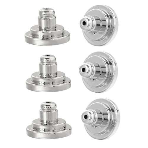 JIACHARMED Ohrring-Verschlüsse für hängende Ohren, große Ohrring-Heber, Stützen für Ohrstecker, schwere Ohrringe, große Verriegelung, Ohrring-Verschlüsse, Ersatz, 6 Stück Rücklaufsperre, sicherer JIACHARMED Ohrring-Verschlüsse für hängende Ohren, große Ohrring-Heber, Stützen für Ohrstecker, schwere Ohrringe, große Verriegelung, Ohrring-Verschlüsse, Ersatz, 6 Stück Rücklaufsperre, sicherer von JIACHARMED