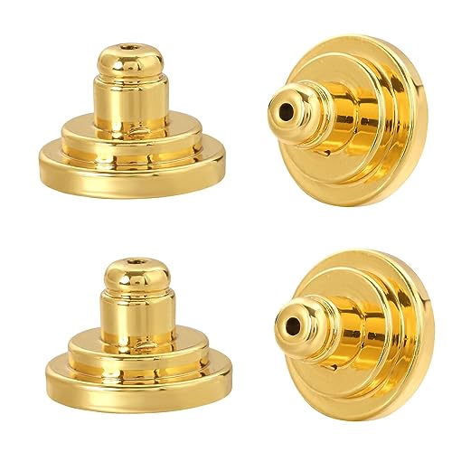 JIACHARMED Ohrringverschlüsse, 4 Stück, für Fallohrringe, schwere Ohrringhalter für schwere Ohrringe, Ersatzverschlüsse, sicher und bequem, Gold JIACHARMED Ohrringverschlüsse, 4 Stück, für Fallohrringe, schwere Ohrringhalter für schwere Ohrringe, Ersatzverschlüsse, sicher und bequem, Gold von JIACHARMED