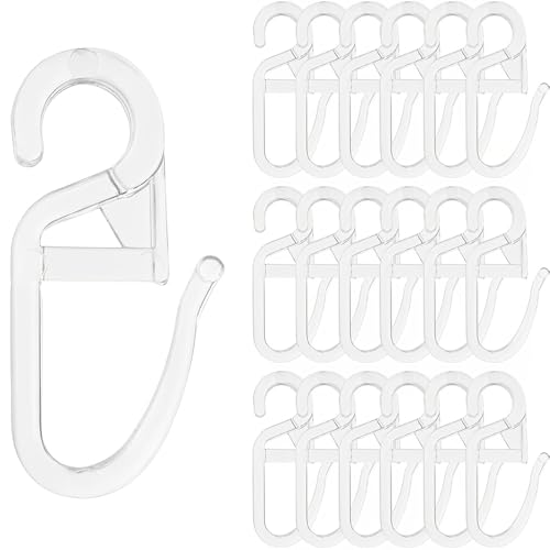 JIADEXIN Gardinenhaken - 150 Stück Universal Überklipshaken, Transparent Faltenlegehaken für Gardinenringe, mit 6mm Öse Vorhanghaken für Vorhangstangen und Gardinenstangen (Transparent) von JIADEXIN