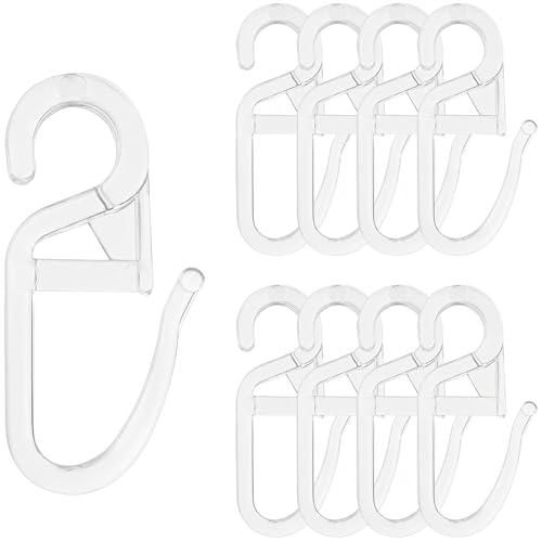 JIADEXIN Gardinenhaken - 50 Stück Universal Überklipshaken, Transparent Faltenlegehaken für Gardinenringe, mit 6mm Öse Vorhanghaken für Vorhangstangen und Gardinenstangen (Transparent) von JIADEXIN