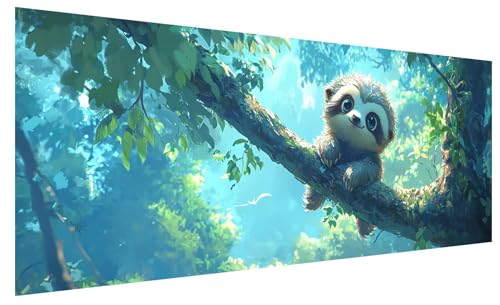 5D Diamond Painting Erwachsene Baum, Diamond Painting Bilder Groß Tier, DIY Full Drill Mosaikherstellung Bastelset, Kristall Stickerei Kreuzstich Basteln für Zimmer Deko Wohnzimmer (200x80cm) A-77 von JIAGUANG