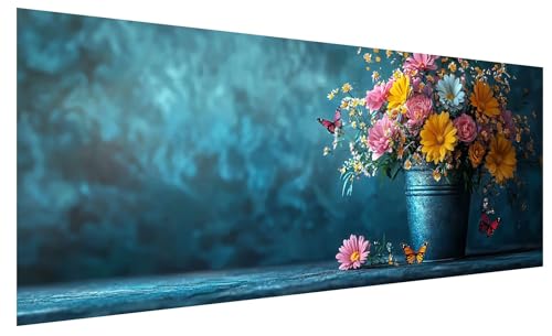 5D Diamond Painting Erwachsene Blume, Diamond Painting Bilder Groß Gänseblümchen, DIY Full Drill Mosaikherstellung Bastelset, Kristall Stickerei Kreuzstich Basteln für Deko Wohnzimmer (250x100cm) A-27 von JIAGUANG