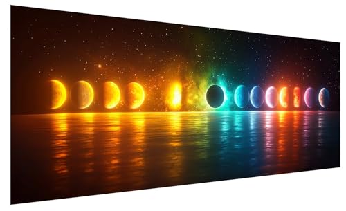 5D Diamond Painting Erwachsene Bunt, Diamond Painting Bilder Groß Abstrakt, DIY Full Drill Mosaikherstellung Bastelset, Kristall Stickerei Kreuzstich Basteln für Zimmer Deko Wohnzimmer (200x80cm) A-71 von JIAGUANG