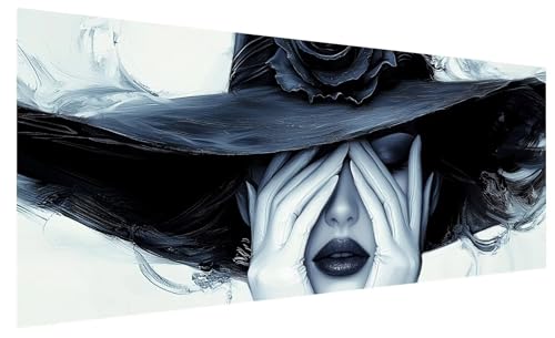5D Diamond Painting Erwachsene Frau, Diamond Painting Bilder Groß Cool, DIY Full Drill Mosaikherstellung Bastelset, Kristall Stickerei Kreuzstich Basteln für Zimmer Deko Wohnzimmer (200x80cm) B-56 von JIAGUANG