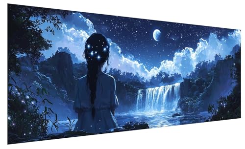 5D Diamond Painting Erwachsene Landschaft, Diamond Painting Bilder Groß Fallen, DIY Full Drill Mosaikherstellung Bastelset, Kristall Stickerei Kreuzstich Basteln für Deko Wohnzimmer (80x30cm) B-48 von JIAGUANG