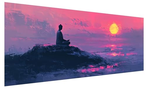 5D Diamond Painting Erwachsene Landschaft, Diamond Painting Bilder Groß Zen, DIY Full Drill Mosaikherstellung Bastelset, Kristall Stickerei Kreuzstich Basteln für Zimmer Deko Wohnzimmer (80x30cm) A-29 von JIAGUANG