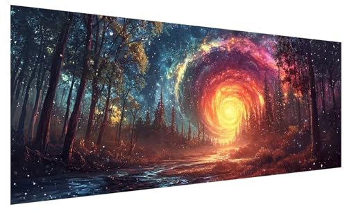 5D Diamond Painting Erwachsene Traum, Diamond Painting Bilder Groß Wald, DIY Full Drill Mosaikherstellung Bastelset, Kristall Stickerei Kreuzstich Basteln für Zimmer Deko Wohnzimmer (80x30cm) B-38 von JIAGUANG