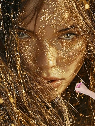 Diamond Painting Abstrakt, DIY Diamant Painting Bilder Frau für Erwachsene Anfänger, Vollbohrer Diamant Malerei Eckige Steine als Geschenke Weihnachten, Diamond Bastelset für Wanddeko 50x70 cm, L-10 von JIAGUANG