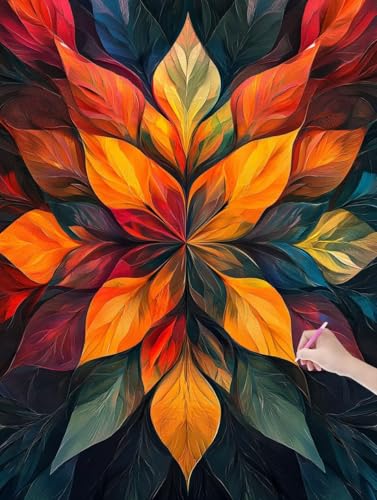 Diamond Painting Bunt, DIY Diamant Painting Bilder Mandala für Erwachsene Anfänger, Vollbohrer Diamant Malerei Eckige Steine als Geschenke Weihnachten, Diamond Bastelset für Wanddeko 90x120 cm, V-56 Diamond Painting Bunt, DIY Diamant Painting Bilder Mandala für Erwachsene Anfänger, Vollbohrer Diamant Malerei Eckige Steine als Geschenke Weihnachten, Diamond Bastelset für Wanddeko 90x120 cm, V-56 von JIAGUANG