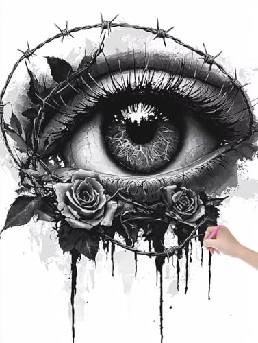 Diamond Painting Erwachsene Auge, DIY Rose Diamond Painting Eckige Steine Set, Diamant Kunst Bilder für Anfänger, Diamant Malerei Bastelset Erwachsene für Zimmer Wand Deko, Geschenke, 60x80 cm, K-31 Diamond Painting Erwachsene Auge, DIY Rose Diamond Painting Eckige Steine Set, Diamant Kunst Bilder für Anfänger, Diamant Malerei Bastelset Erwachsene für Zimmer Wand Deko, Geschenke, 60x80 cm, K-31 von JIAGUANG
