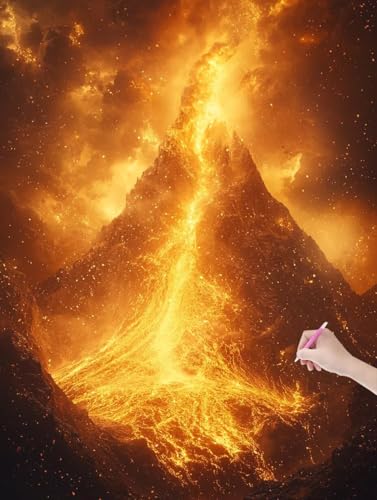 Diamond Painting Erwachsene Fantasy, DIY Berg Diamond Painting Eckige Steine Set, Diamant Kunst Bilder für Anfänger, Diamant Malerei Bastelset Erwachsene für Zimmer Wanddeko, Geschenke, 50x70 cm, L-41 von JIAGUANG